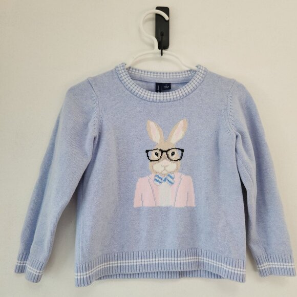 Janie and Jack Knit Pullover Sweater Easter Bunny Preppy Spring Toddler Boys 2T - Picture 1 of 7